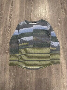 David Cline Womans Large Long Sleeve Multicolored Top